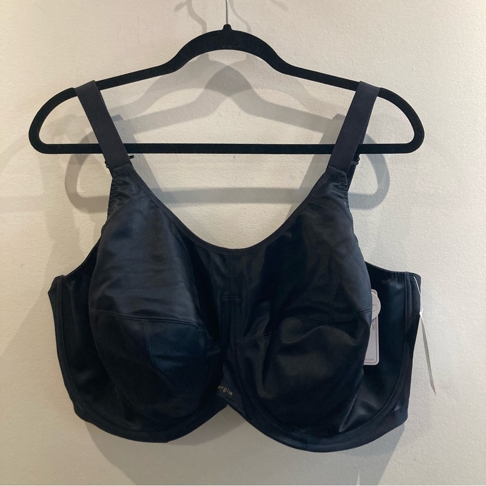 ELOMI Sz 44GG Energise Unpadded Underwire J-Hook Adjustable Strap Eye Hook Bra